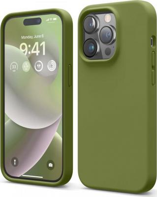 для iPhone 14 Pro Max чехол Soft silicone (Liquid) Cedar Green