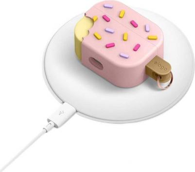 Силиконовый чехол с карабином Ice Cream Silicone Hang case для наушников Apple AirPods Pro 2, цвет Розовый – фото 2