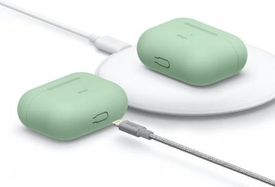 Силиконовый чехол Silicone case для AirPods Pro, Зеленый пастельный – фото 4