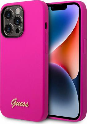 Чехлы Чехол Gold metal logo для iPhone 14 Pro Max, розовый – фото 1