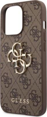 Чехол 4G Big metal logo Hard для iPhone 13 Pro Max, коричневый