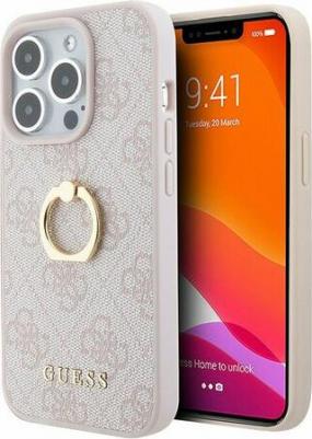 Чехол для iPhone 15 Pro Max с кольцом держателем, розовый – фото 1