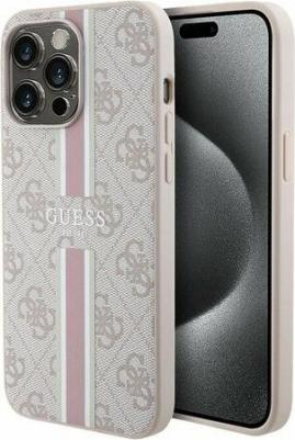 Чехол для iPhone 15 Pro Max с MagSafe и принтом 4G Stripes, розовый – фото 1