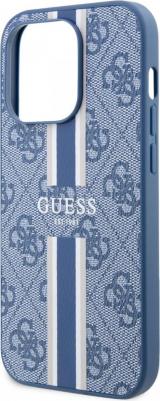 Чехол для iPhone 15 Pro Max с MagSafe и принтом 4G Stripes, синий