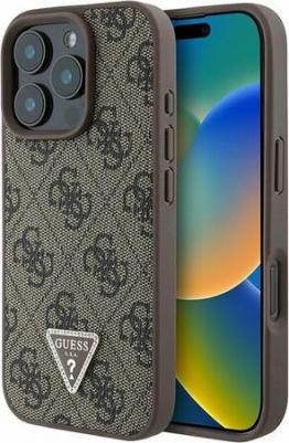 Чехол для iPhone 16 Pro Max из экокожи коричневого цвета – фото 1