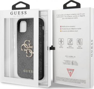 Чехол для телефона PU 4G Big metal logo Hard для iPhone 11 серый – фото 3