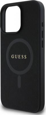 для iPhone 16 Pro чехол PU Saffiano with metal logo Hard Black