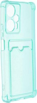 Чехол для Poco F5 Crystal с кардхолдером Silicone Green УТ000035536