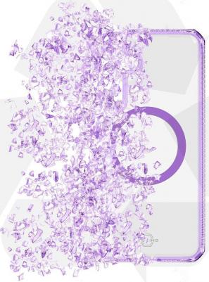 Чехол Hybrid Clear для Galaxy S25 прозрачный/сиреневый – фото 1