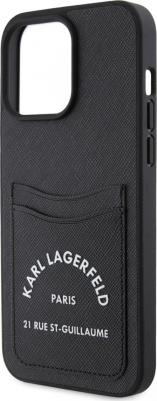 Чехол для iPhone 13 Pro Max из экокожи с карманом для карт RSG Hard Black