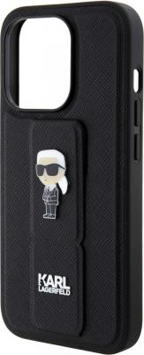 Чехол для iPhone 14 Pro с подставкой metal Hard Black