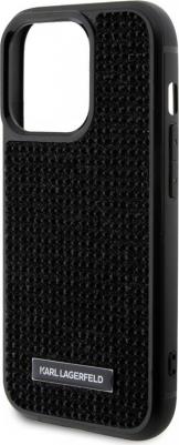 Чехол для iPhone 15 Pro Diamond Metal logo Hard Black