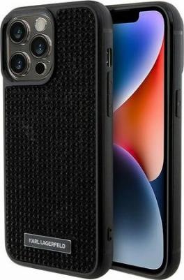 Чехол для iPhone 15 Pro Diamond Metal logo Hard Black – фото 1