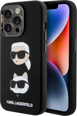 Чехол для iPhone 15 Pro Karl & Choupette heads Hard Black – фото 1