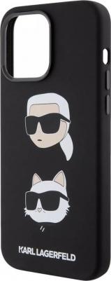 Чехол для iPhone 15 Pro Max Karl & Choupette heads Hard Black