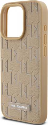 Чехол для iPhone 15 Pro Max MagSafe с рамкой из металла для камеры, бежевый