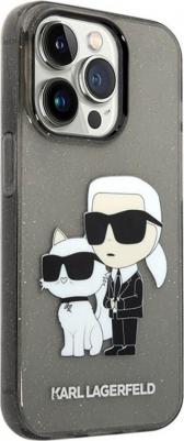 Чехол для iPhone 15 Pro Max PC/TPU NFT Choupette прозрачно-чёрный – фото 1