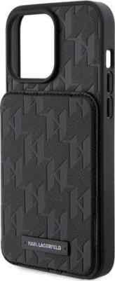 Чехол для iPhone 15 Pro Max с карманоя для карт Monogram Hard Black – фото 2