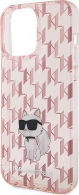 Чехол для iPhone 15 Pro Max с принтом Monogram NFT Choupette, розовый
