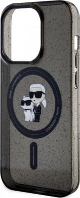 Чехол для iPhone 15 Pro с MagSafe и принтом NFT Karl & Choupette, черный