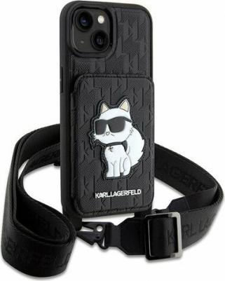 Чехол для iPhone 15 с ремнем Monogram NFT Choupette Hard Black – фото 1
