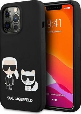 Чехол для смартфона Liquid Silicone Case Karl and Choupette для iPhone 13 Pro, чёрный – фото 1