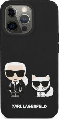 Чехол для смартфона Liquid Silicone Case Karl and Choupette для iPhone 13 Pro, чёрный