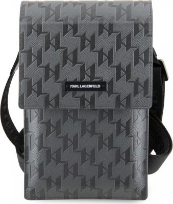 Сумка для смартфонов для смартфонов сумка Wallet Phone Bag PU Saffiano Monogram Silver