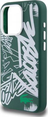 Чехол для iPhone 15 Pro с эффектом Soft-touch Graffiti Hard Green/White