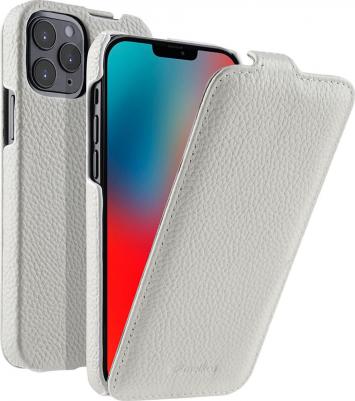 Кожаный чехол флип для Apple iPhone 12 / 12 Pro - Jacka Type, белый