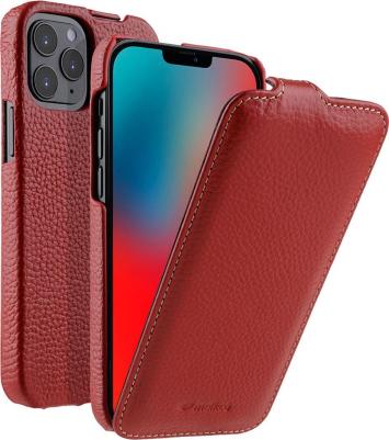 Кожаный чехол флип для Apple iPhone 12 / 12 Pro - Jacka Type, красный