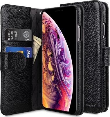 Кожаный чехол книжка для Apple iPhone 12 Pro Max - Wallet Book Type, черный