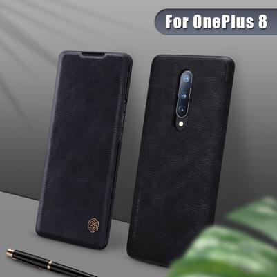 Чехол Qin Leather Case для OnePlus 8 Black (черный) – фото 2