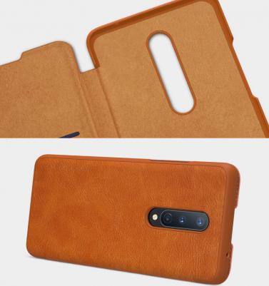 Чехол Qin Leather Case для OnePlus 8 Black (черный) – фото 4