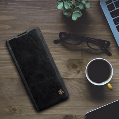 Чехол Qin Leather Case для OnePlus 8 Black (черный) – фото 9