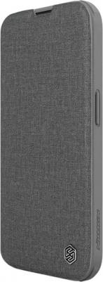 для iPhone 15 Pro Max чехол QIN Pro (Cloth) Booktype Classical Grey – фото 4