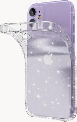 Чехол на iPhone 11 прозрачный блестящий – фото 3