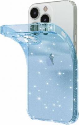 Чехол на iPhone 13 Pro голубой прозрачный