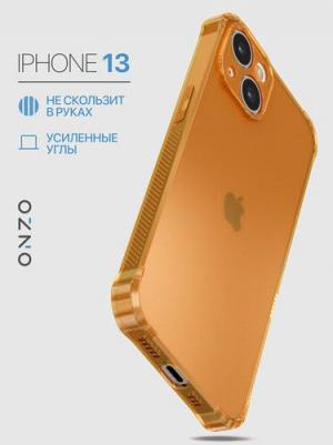 Противоударный чехол для iPhone 13, коричневый прозрачный – фото 2