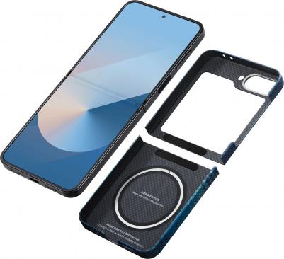 Чехол Fusion Moonrise MagEZ Case 5 для Galaxy Z Flip6 синий – фото 10