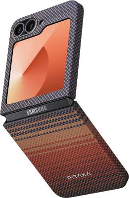 Чехол Fusion Sunset MagEZ Case 5 для для Galaxy Z Flip6 коричневый – фото 3