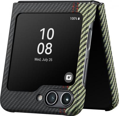 Чехол Fusion Weaving MagEZ 3 для Samsung Galaxy Z Flip5, Overture черно-серый – фото 1