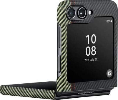 Чехол Fusion Weaving MagEZ 3 для Samsung Galaxy Z Flip5, Overture черно-серый – фото 3