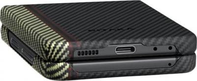 Чехол Fusion Weaving MagEZ 3 для Samsung Galaxy Z Flip5, Overture черно-серый – фото 5