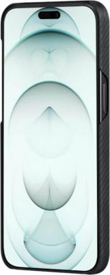 Чехол MagEZ Case 4 Magsafe для iPhone 15 Pro Max чёрно-серый кевлар – фото 8