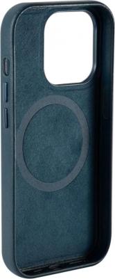 Чехол защитный для iPhone 14 Pro Max, для MagSafe, кожаный, темно-синий – фото 2