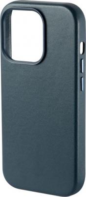 Чехол защитный для iPhone 14 Pro Max, для MagSafe, кожаный, темно-синий – фото 3