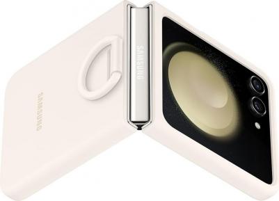 Чехол Silicone Case with Ring B5, для Samsung Galaxy Z Flip5, кремовый [ef-pf731tuegru] – фото 5