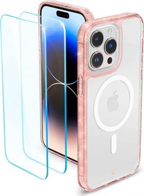 Чехол Cyrill Shine Mag MagSafe для iPhone 14 Pro, Glitter Rose – фото 1