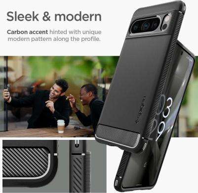 Чехол для Google Pixel 8 Pro - Rugged Armor - Черный - ACS06314 – фото 4